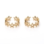 Adjustable Brass Cuff Rings, Open Rings, Long-Lasting Plated, Star