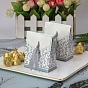 Boîte-cadeau en papier créatif pliable rectangle, bonbonnière à motif floral avec ruban, coffret cadeau décoratif pour mariage