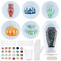 Halloween Theme, DIY Silicone Mold Kits, Include 100ml Measuring Cups, Plastic Round Stirring Rod & Transfer Pipettes & 304 Stainless Steel Beading Tweezers