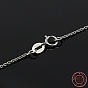 Unisexe tendance 925 colliers de chaînes torsadées en argent sterling, à ressort fermoirs à anneaux, fine chaîne