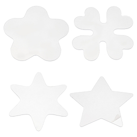 Gorgecraft 4Pcs Plastic Thread Holder Card, Thread Winding Boards, Clover & Flower & Star Shape, for Cross-Stitch