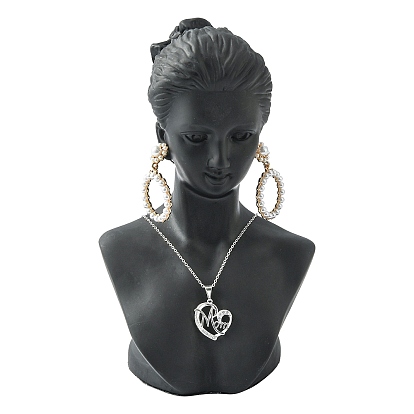 Bustes d'affichage de collier de bijoux en plastique stéréoscopique, 200x130mm