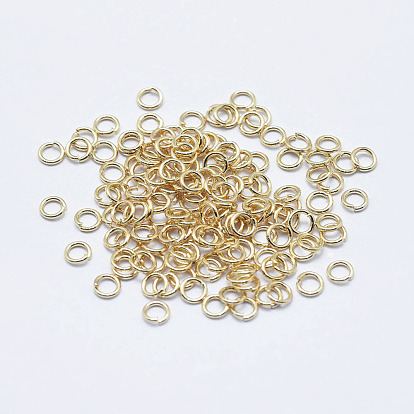 Electroplated Stainless Steel Open Jump Ring, Long-Lasting Plated, Ring, Nickel Free