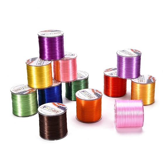 Flat Elastic Crystal String, Elastic Beading Thread, for Stretch Bracelet Making, 0.5mm, about 328.08 yards(300m)/roll