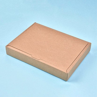 Boîte cadeau en papier kraft, boîtes pliantes, rectangle