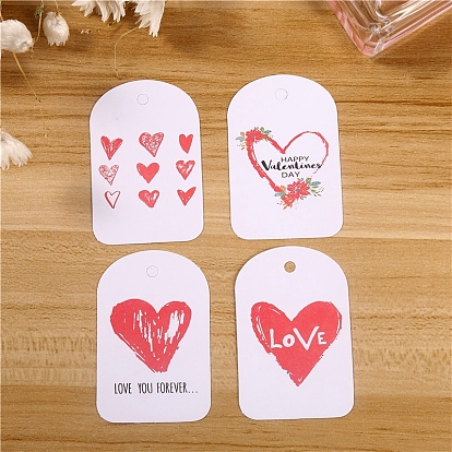 Paper Gift Tags, Hange Tags, For Wedding, Valentine's Day, Heart/Flower/Dog/Bear Pattern