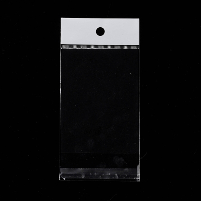 Sacs de cellophane en plastique rectangle, scellage auto-adhésif, avec trou de suspension
