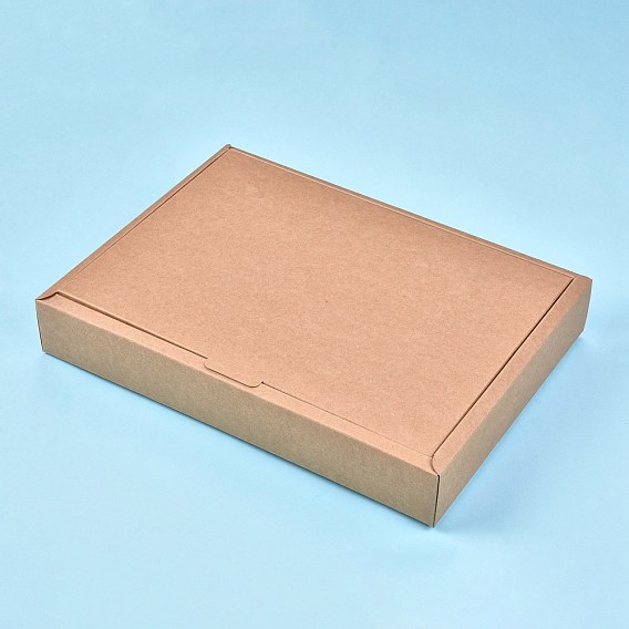 Boîte cadeau en papier kraft, boîtes pliantes, rectangle