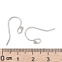 925 Sterling Silver Earring Hooks, 20x10mm, Pin: 1.8mm
