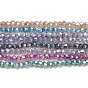 Cuisson des brins de perles de verre transparentes peintes, imitation opalite, couleur ab , facette, Toupie