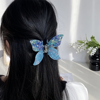 Butterfly Cellulose Acetate Large Claw Hair Clips, for Women Girl Thick Hair