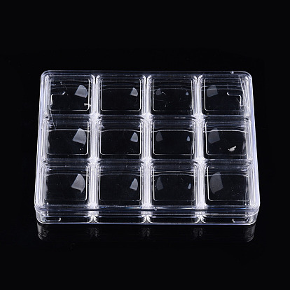 Прямоугольные контейнеры для хранения пластиковых шариков из полистирола, с квадратными коробками 12pcs