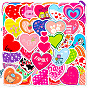 50 juego de pegatinas de corazón de vinilo impermeables para el día de San Valentín, calcomanías adhesivas, Para decoración de maletas, patinetas y frigoríficos.