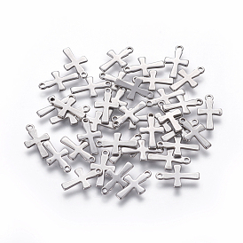 304 миниатюрные подвески-крестики из нержавеющей стали