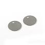 Ion Plating(IP) 304 Stainless Steel Charms, Flat Round, Stamping Blank Tag Charms