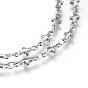 304 Stainless Steel Link Chains, Soldered, Cross