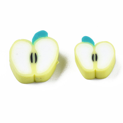Handmade Polymer Clay Beads, Apple