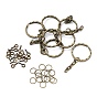 Kit de fabrication de porte-clés de bricolage, y compris les porte-clés fendus en fer, vis oeil broche cheville bails, Saut anneaux