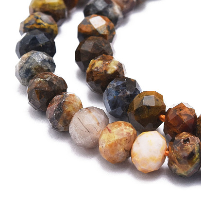 Brins de perles de pietersite naturelles, facette, rondelle