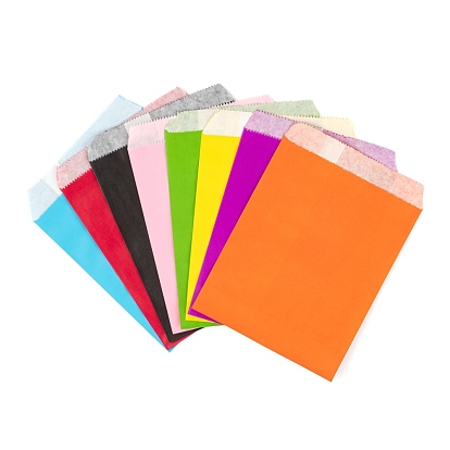 80 шт 8 цвета экологически чистые крафт-бумажные пакеты, подарочные пакеты, прямоугольные