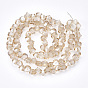 Electroplated Glass Beads Strands, Pearl Luster Plated, Faceted, Diamond