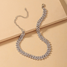 Multi-layered Diamond Choker Necklace for Women with Cool and Edgy Style