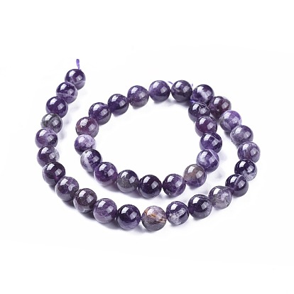 Natural Amethyst Beads Strands, Round