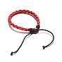 Adjustable Braided PU Leathers Cord Bracelets, 52mm, 5mm