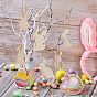6 pcs lapin/carotte thème de Pâques découpes artisanales en bois inachevées, morceaux de bois