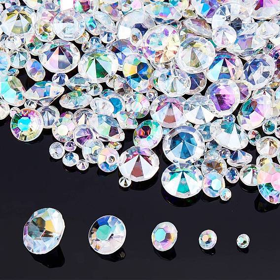 Cabujones de diamantes de imitación de resina estilo pandahall elite 5, en forma de diamante