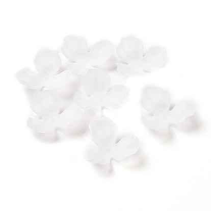 3 - tapas transparentes de acrílico transparentes, esmerilado, flor
