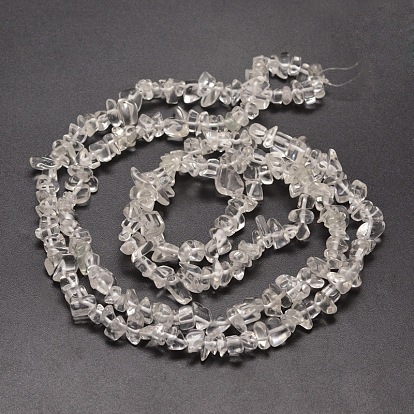 Glass Chip Bead Strands, 5~8x5~8mm, Hole: 1mm, about 31.5 inch