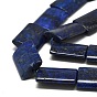 Lapis-lazuli, brins de perles naturels , rectangle