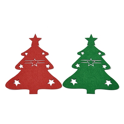 Christmas Themed Felt Tableware Holders, for Fork Spoon Knife Storage Party Table Dinner Decoration Supplies, Christmas Tree