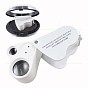 ABS Plastic Portable Magnifier, with Led Lights, Alloy Findings, Acrylic Optical Lens