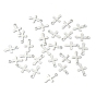 304 Stainless Steel Tiny Cross Charms, Laser Cut
