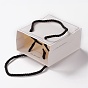 Bolsas de papel kraft, con asas, para bolsas de regalo y bolsas de compras, Rectángulo