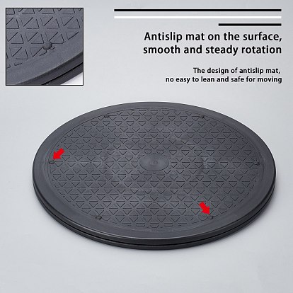 Plastic Lazy Susan Bearing Turntable, Flat Round