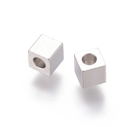 202 Stainless Steel Beads, Cube