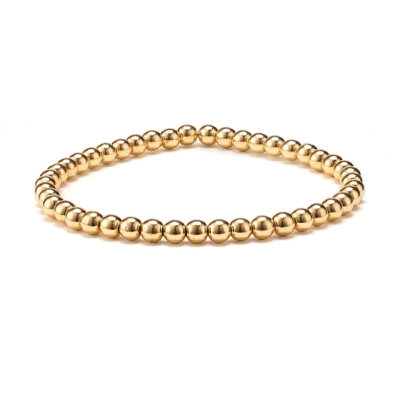 4 Bracelet extensible en perles rondes en hématite synthétique mm, perles de pierre bracelet en pierre pour hommes femmes