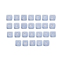 26 piezas 26 cuentas de alfabeto de silicona de estilo para hacer pulseras o collares, estilo de letra, cubo