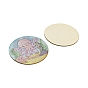 DIY Marine Animal Theme Diamond Painting Round Wood Cup Mat Kits, Including Coster Holder, Resin Rhinestones, Diamond Sticky Pen, Tray Plate and Glue Clay