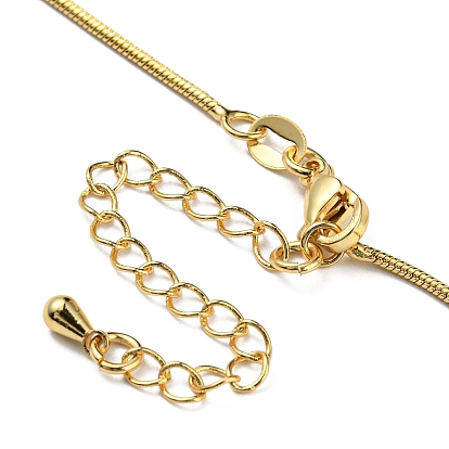 Long-Lasting Plated Brass Round Snake Chain Necklaces for Women, Cadmium Free & Lead Free