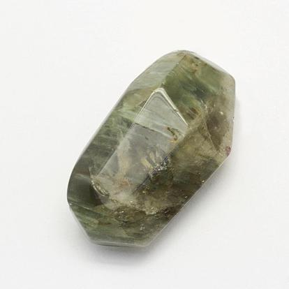 Pendentifs naturelles de quartz rutile, ovale, facette
