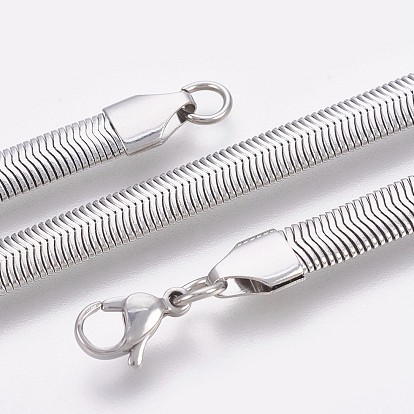 Placage ionique (ip) 304 bracelets en chaîne à chevrons en acier inoxydable, avec fermoir pince de homard