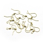 Brass Earrings Hook Findings, with Horizontal Loop