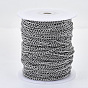 304 Stainless Steel Curb Chains, Figaro Chains, with Spool, Unwelded
