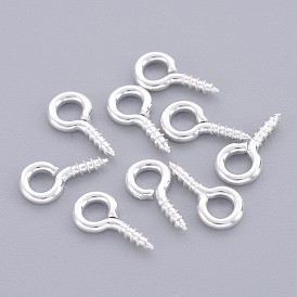 Iron Screw Eye Pin Peg Bails, For Half Drilled Beads