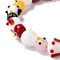 Handmade Lampwork Beads Strands, Cartoon Penguin