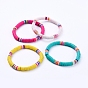 Handmade Polymer Clay Heishi Beads Stretch Bracelets